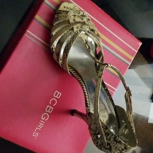 Snake skin sandals